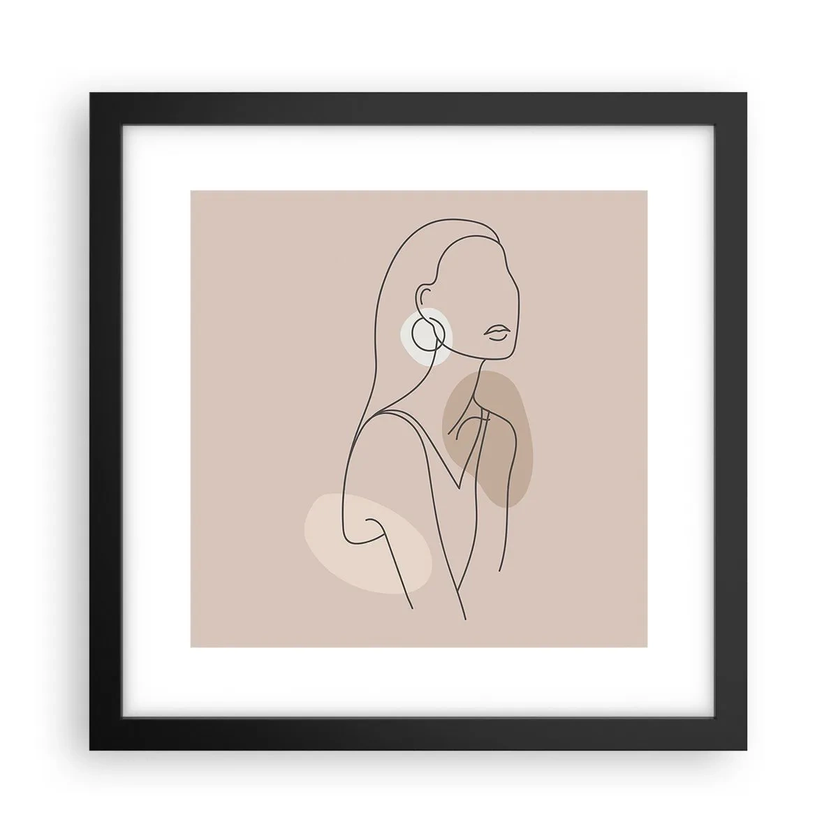 Plakát v černém rámu - Dívčí ikona - 30x30 cm