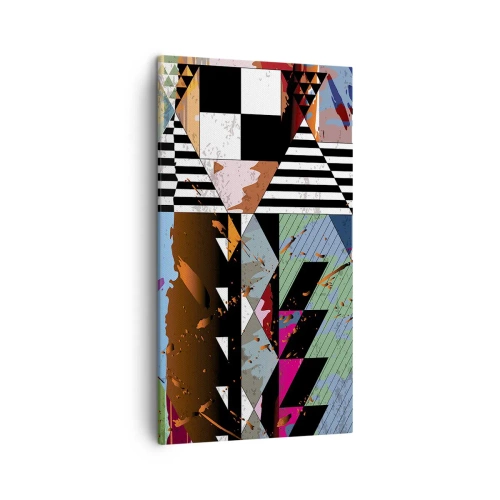 Obraz na plátně - Geometricky a organicky - 45x80 cm