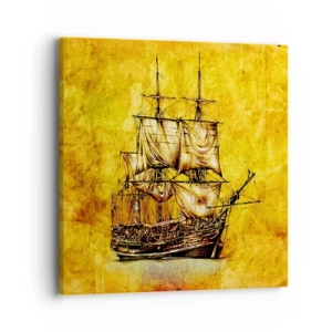 Obraz na plátně - Směr Tortuga! - 40x40 cm