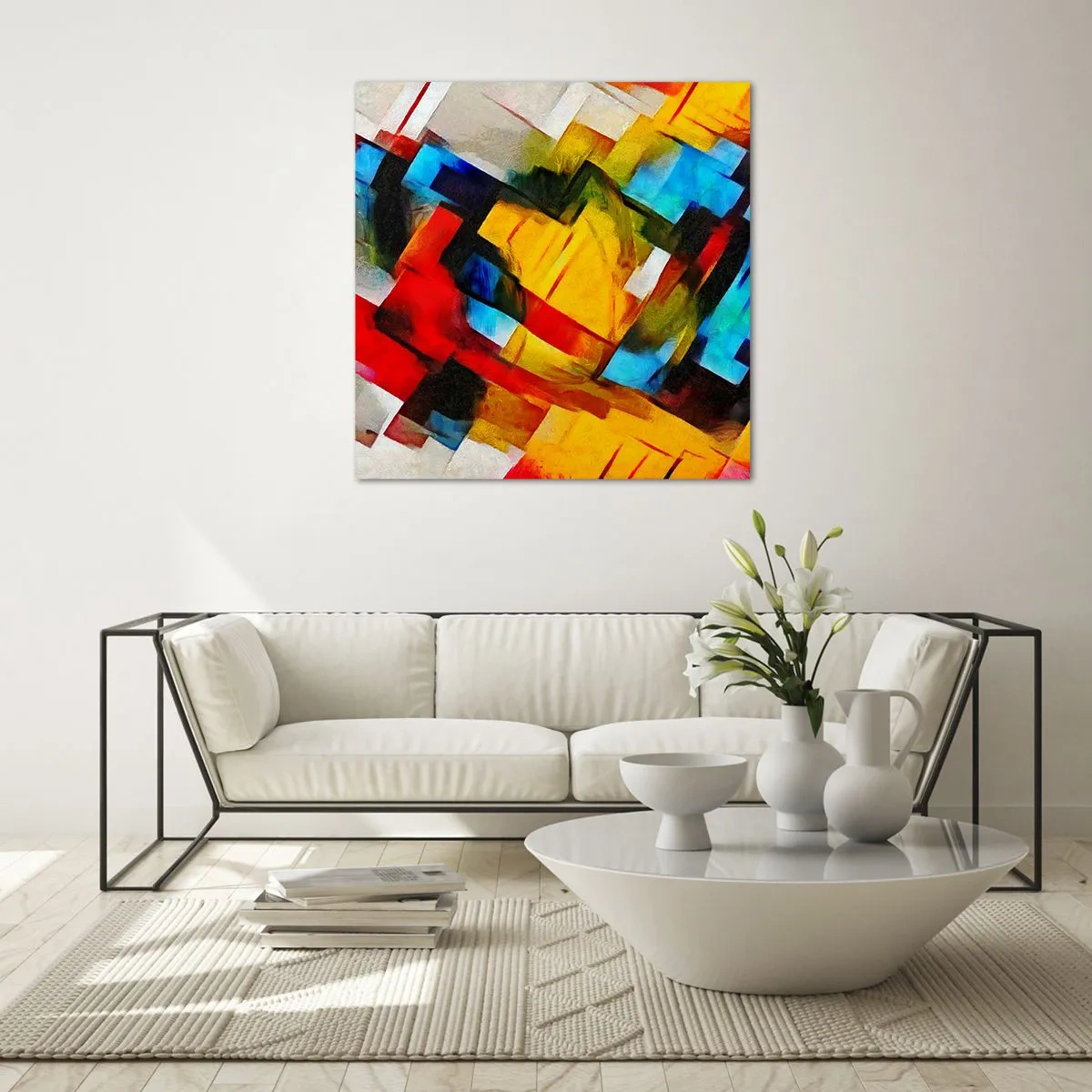Obraz na skle - Vícebarevné vrstvy - 50x50 cm