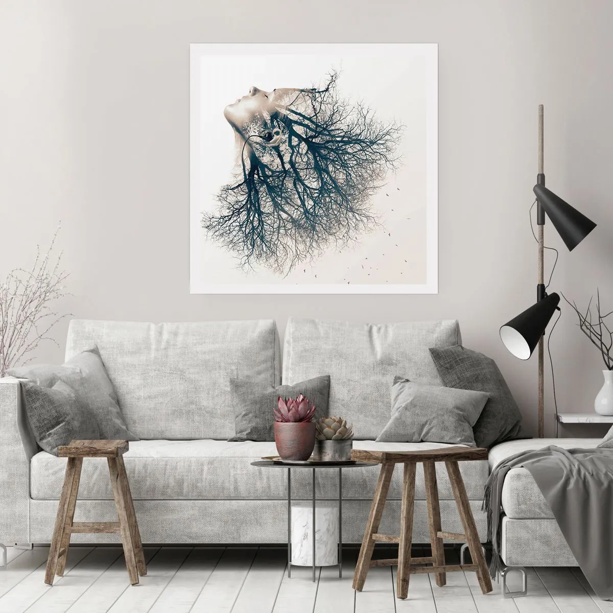 Plakát - Okouzlená šepotem stromu - 50x50 cm