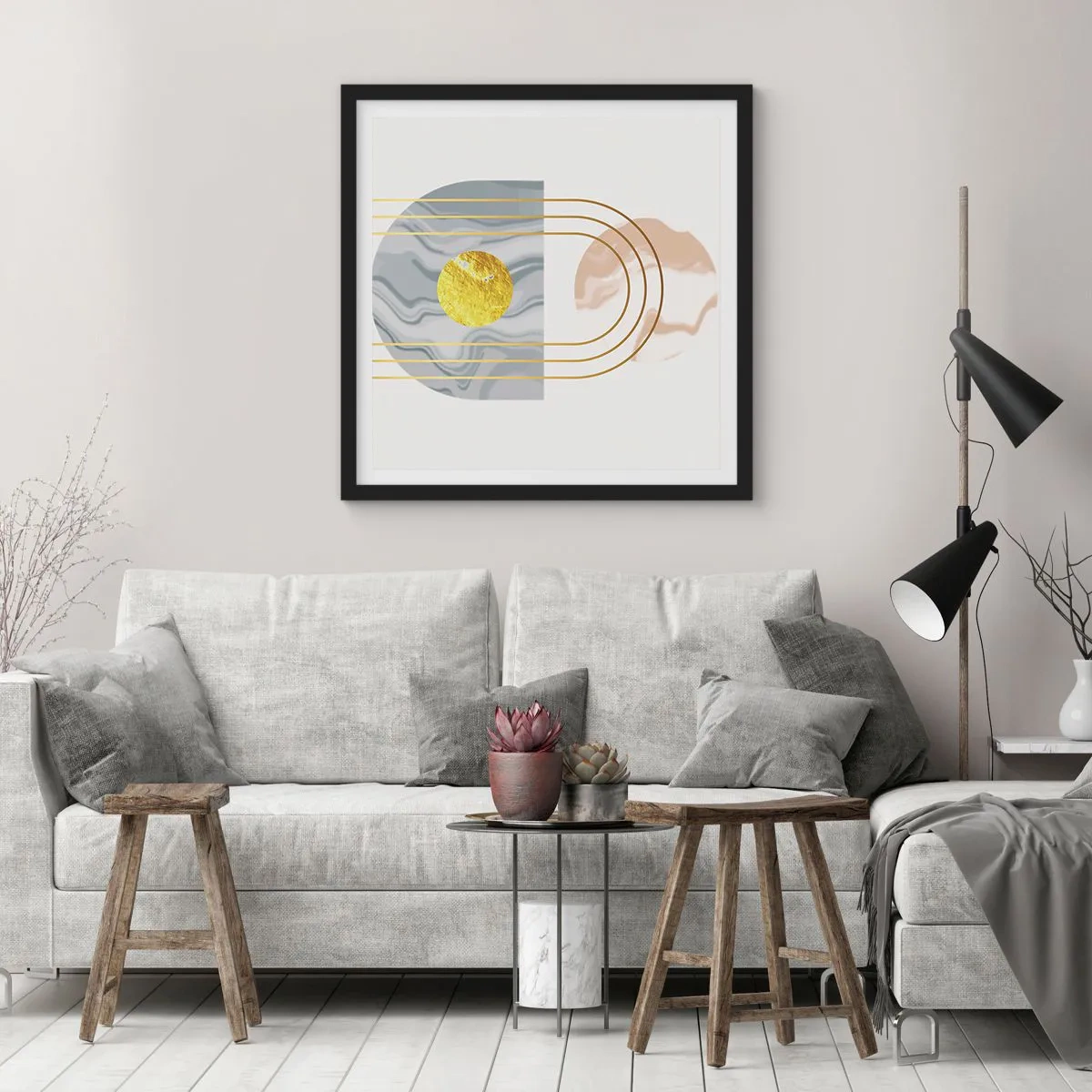 Plakát v černém rámu - Jas a zářivost - 50x50 cm