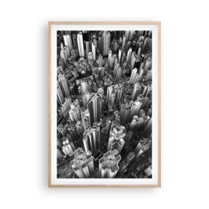 Plakát v rámu světlý dub - Stále výš a výš - 61x91 cm