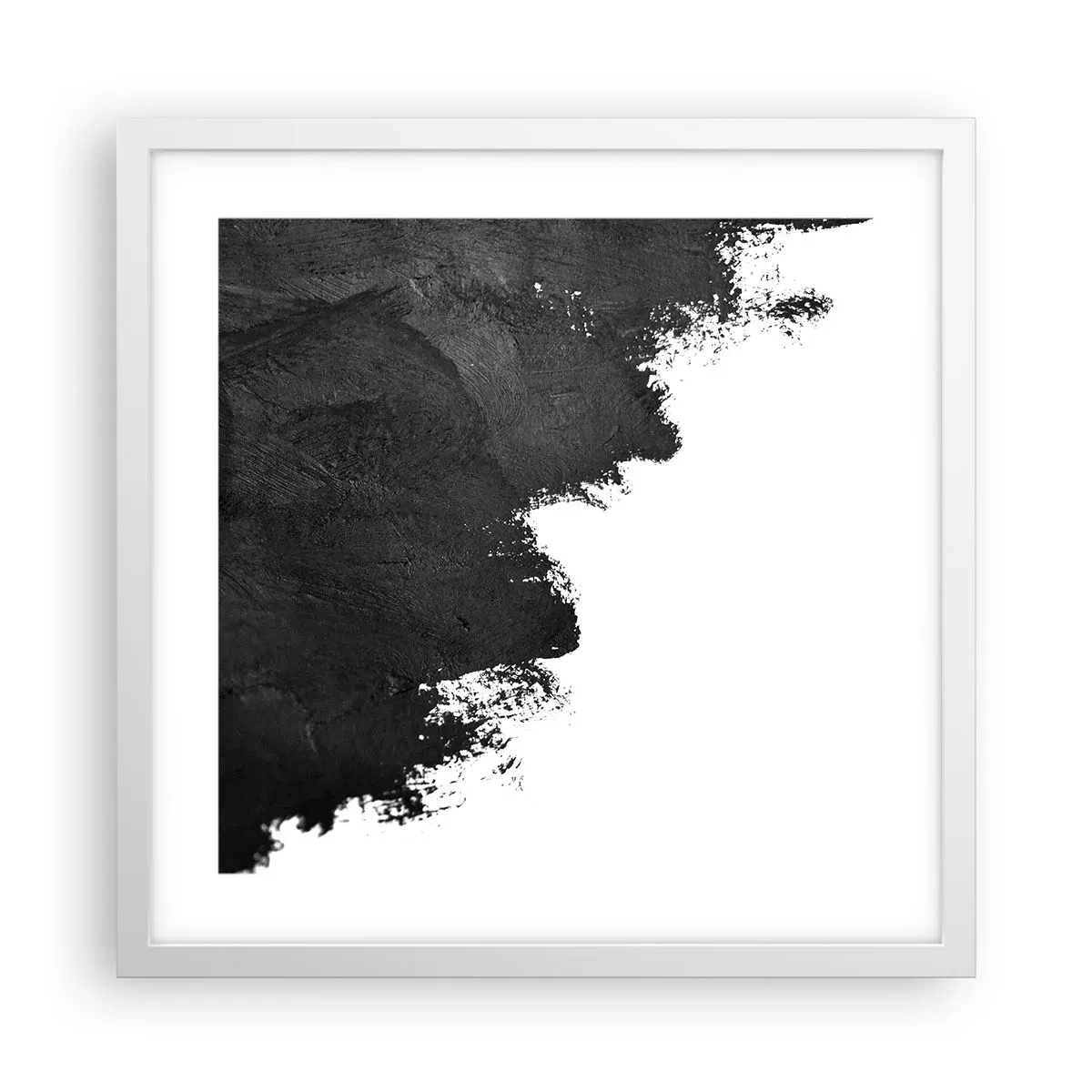 Plakát v bílém rámu - Živly: země - 40x40 cm