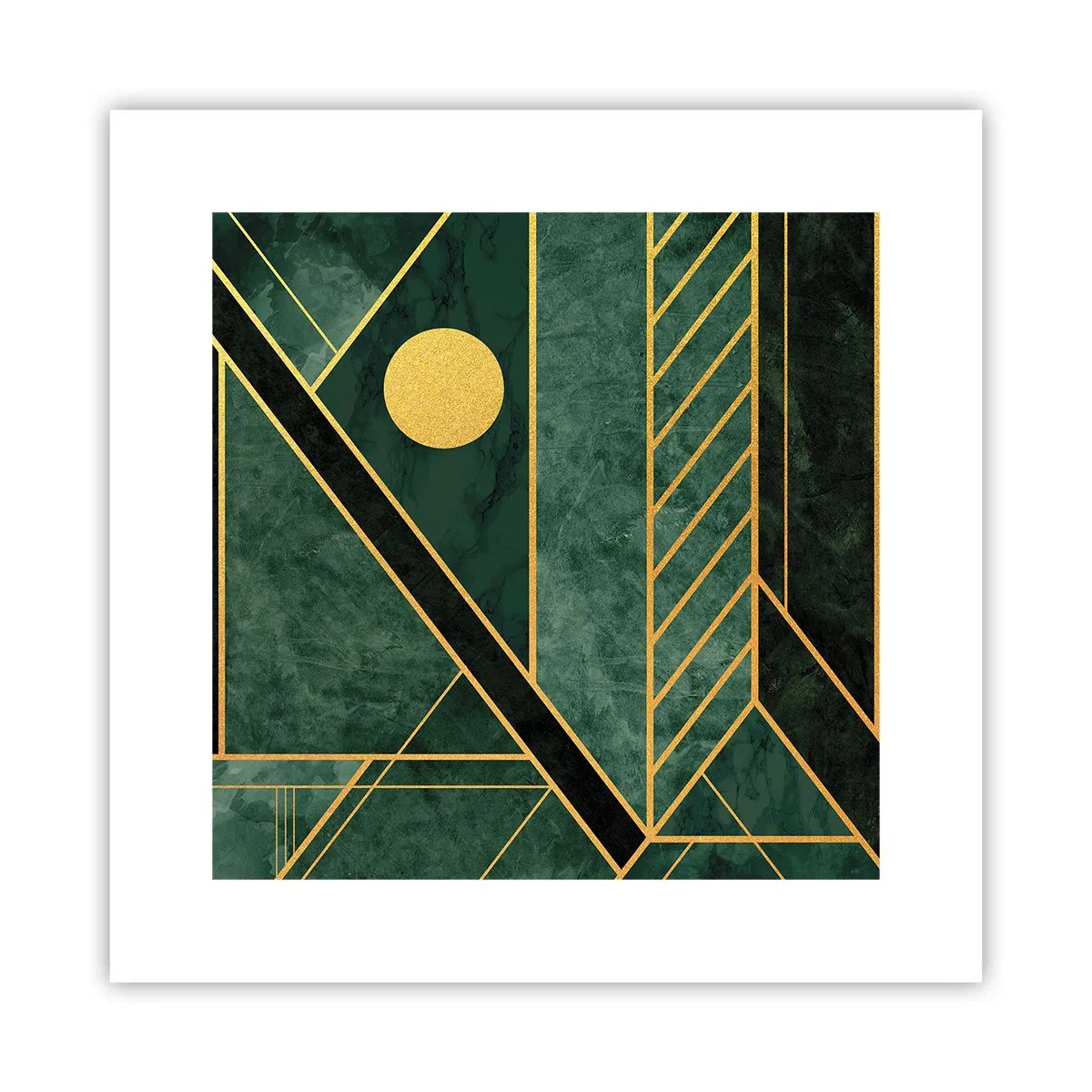 Plakát - Dynamika zlata a lazuritu - 30x30 cm