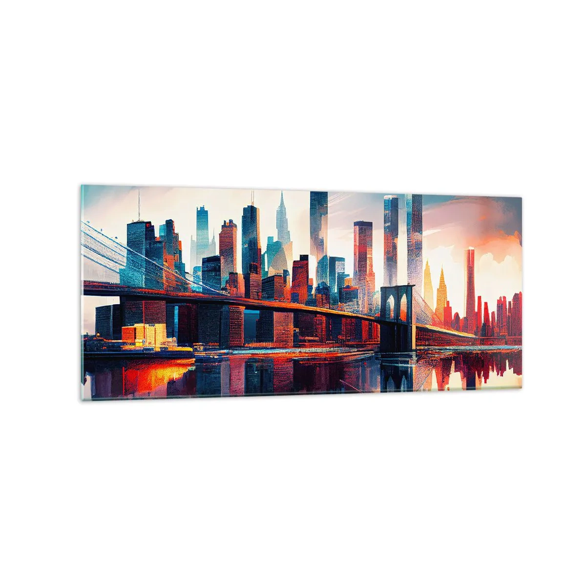 Obraz na skle - Famózní New York - 120x50 cm