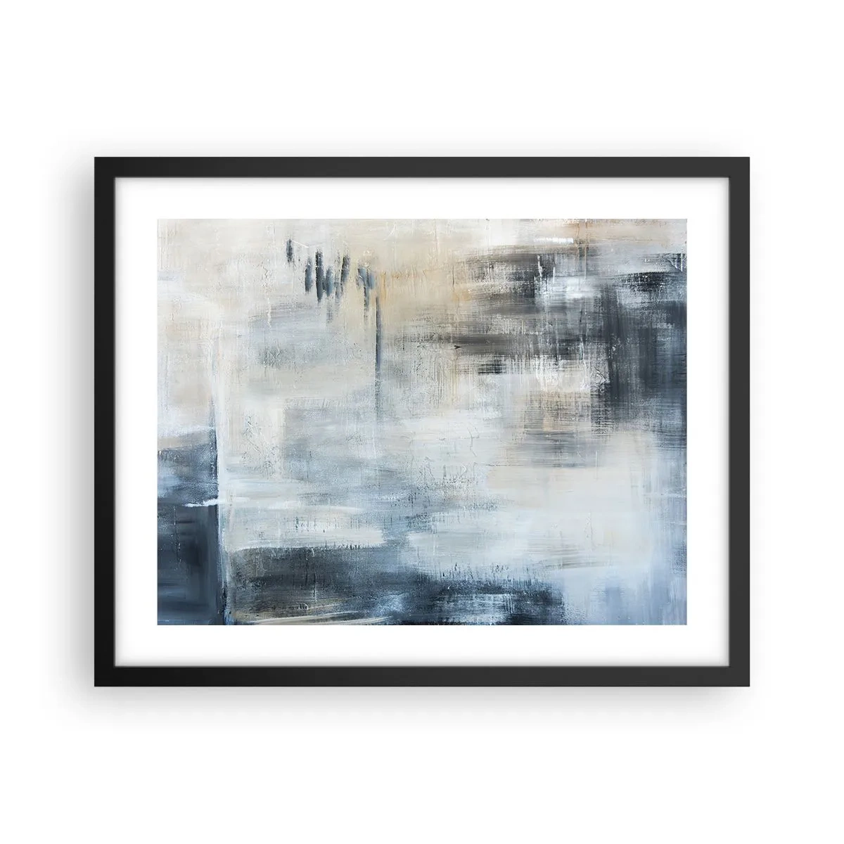 Plakát v černém rámu - Za závojem modré - 50x40 cm