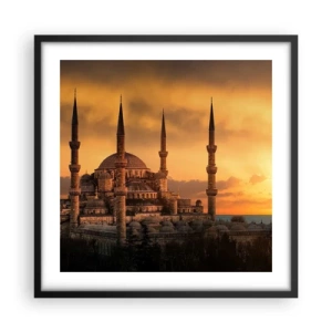 Plakát v černém rámu - Bůh je velký - 50x50 cm