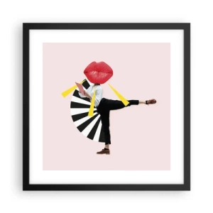 Plakát v černém rámu - Surrealistický pop-art - 40x40 cm