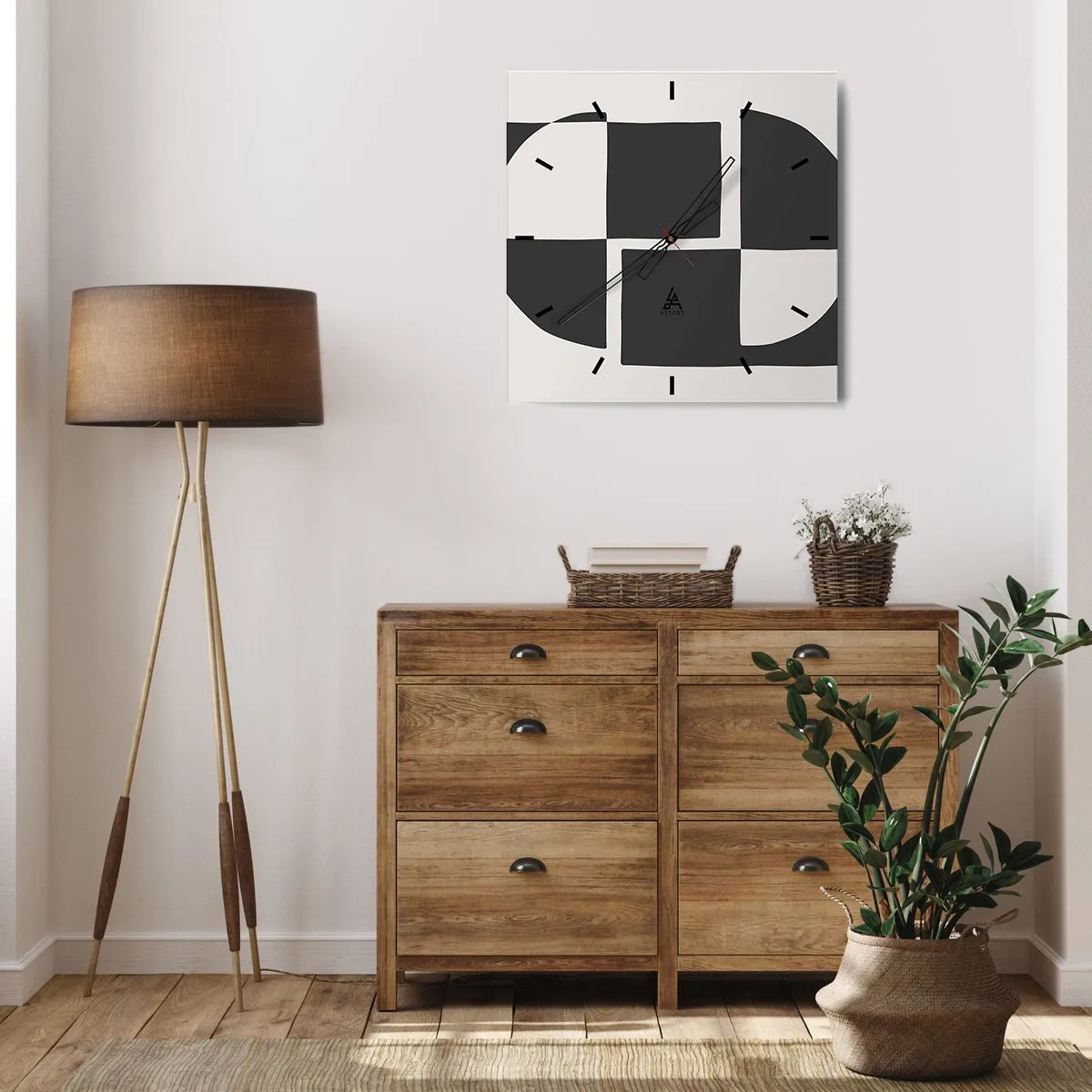 Nástěnné hodiny - Antitéza – syntéza - 40x40 cm