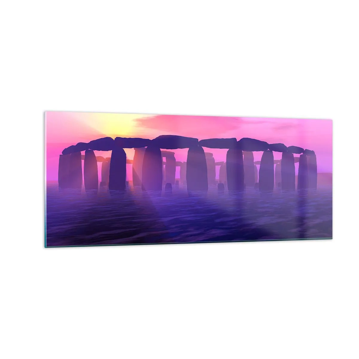 Obraz na skle - Tajemství za svítání v mlze - 100x40 cm