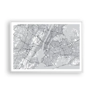 Plakát v bílém rámu - Anatomie metropole - 100x70 cm