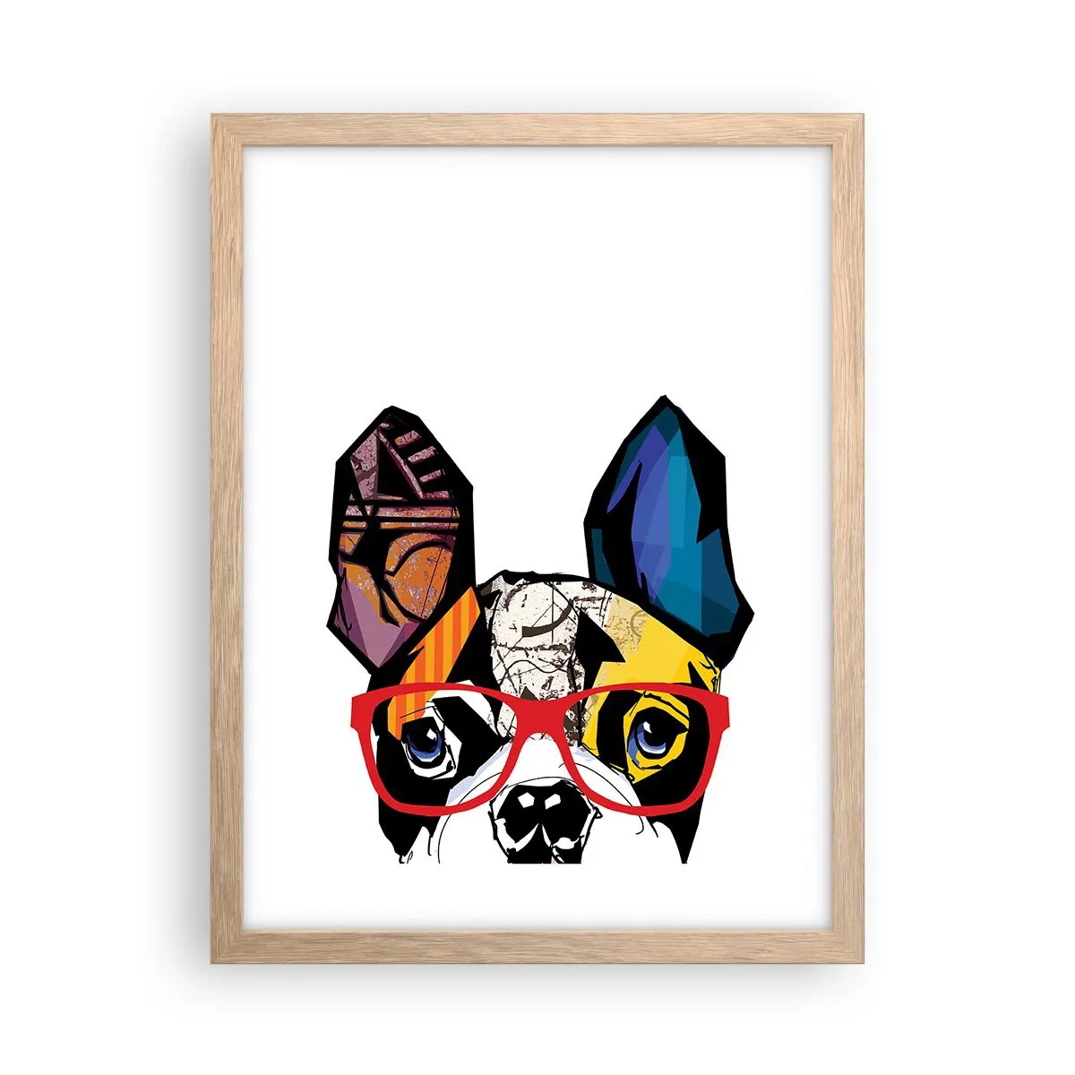 Plakát v rámu světlý dub - Intelektuál - 30x40 cm