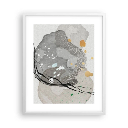 Plakát v bílém rámu - Organická kompozice - 40x50 cm