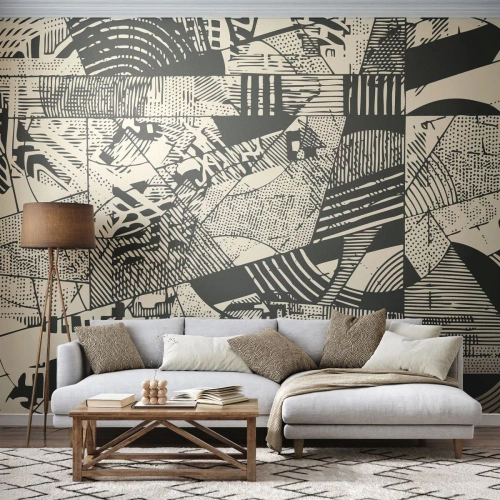 Fototapeta Premium Sand - Dynamika současnosti - Abstrakce, Vinobraní, Grafika - 250x175 cm