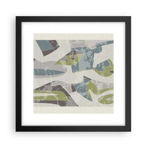 Plakát v černém rámu - Kompozice za sklem - 30x30 cm