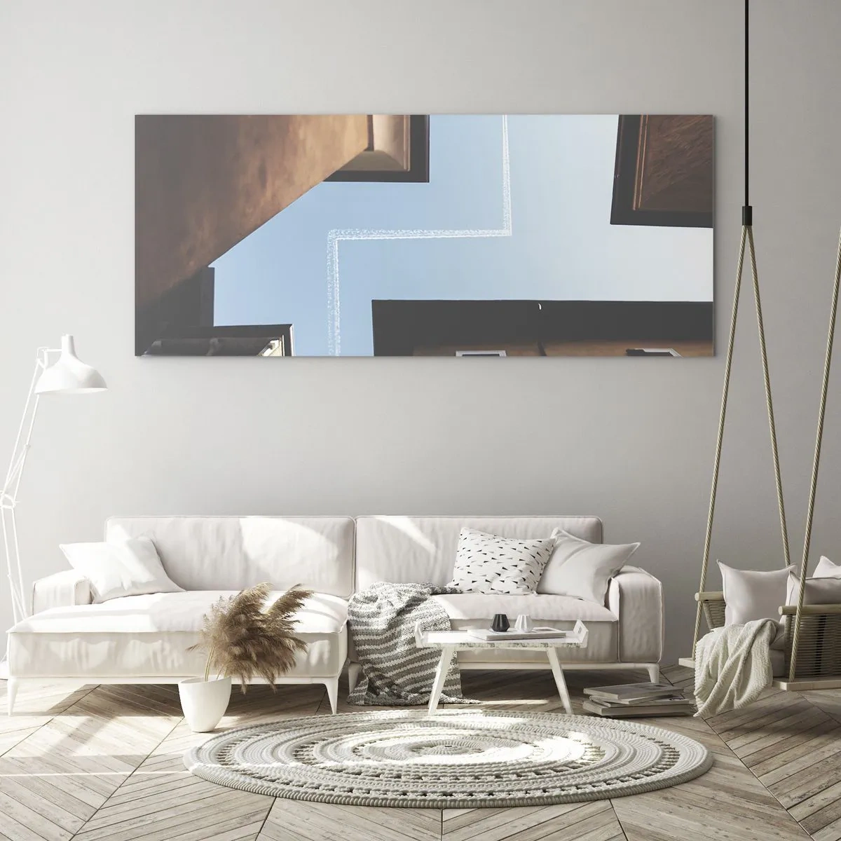 Obraz na skle - Nad městským labyrintem - 100x40 cm