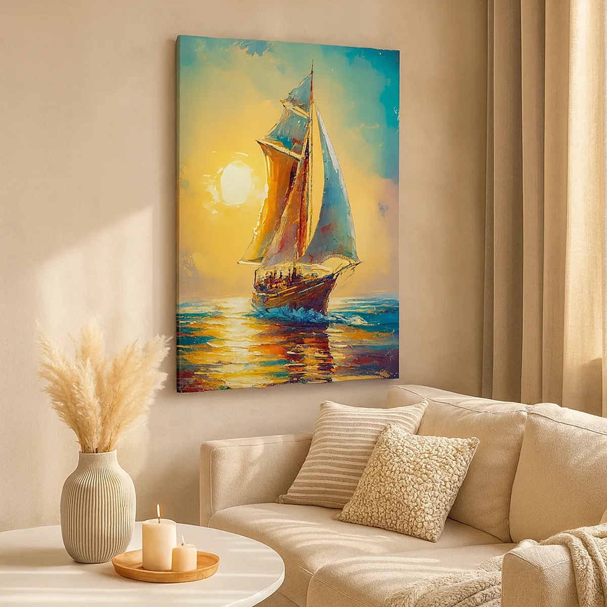 Obraz na plátně - Pod plnými plachtami - 50x70 cm