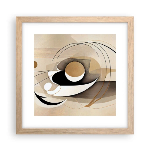 Plakát v rámu světlý dub - Kompozice: podstata věcí - 30x30 cm