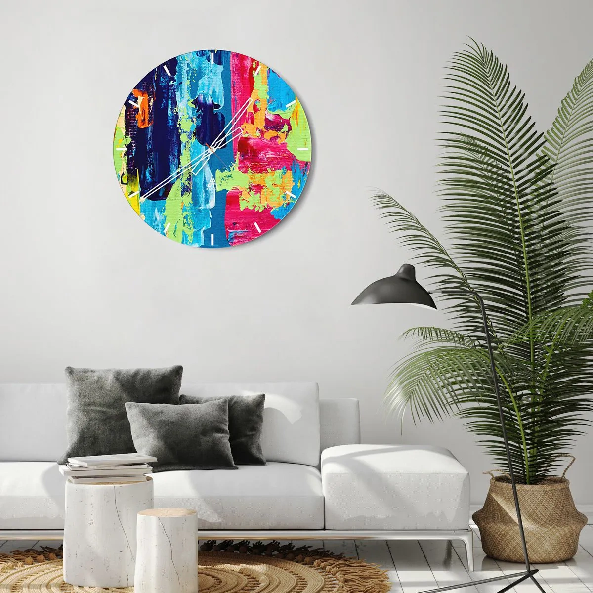 Nástěnné hodiny - Život je krásný! - 40x40 cm