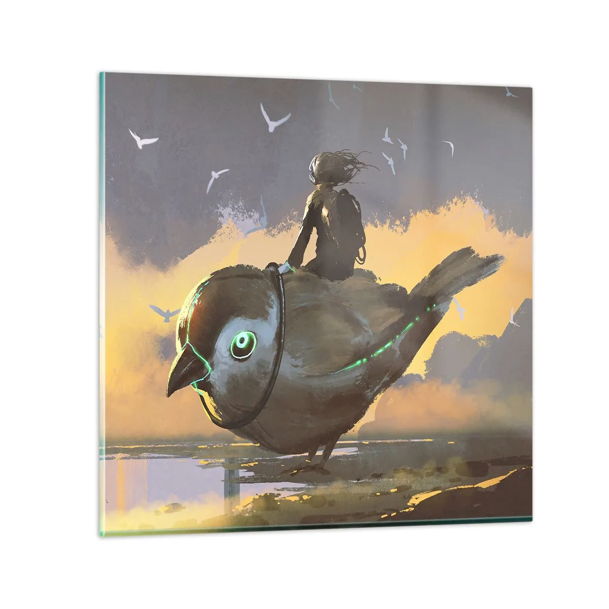 Obraz na skle - Zastávka na fantastické cestě - 50x50 cm