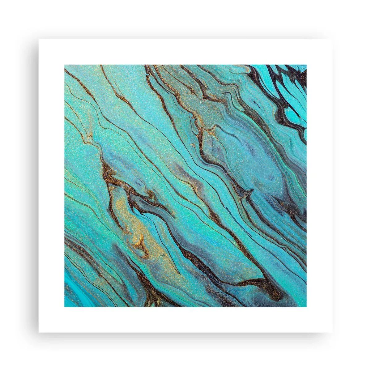 Plakát - Tyrkysový příliv - 40x40 cm