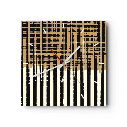 Nástěnné hodiny - Architektonická abstrakce - 30x30 cm