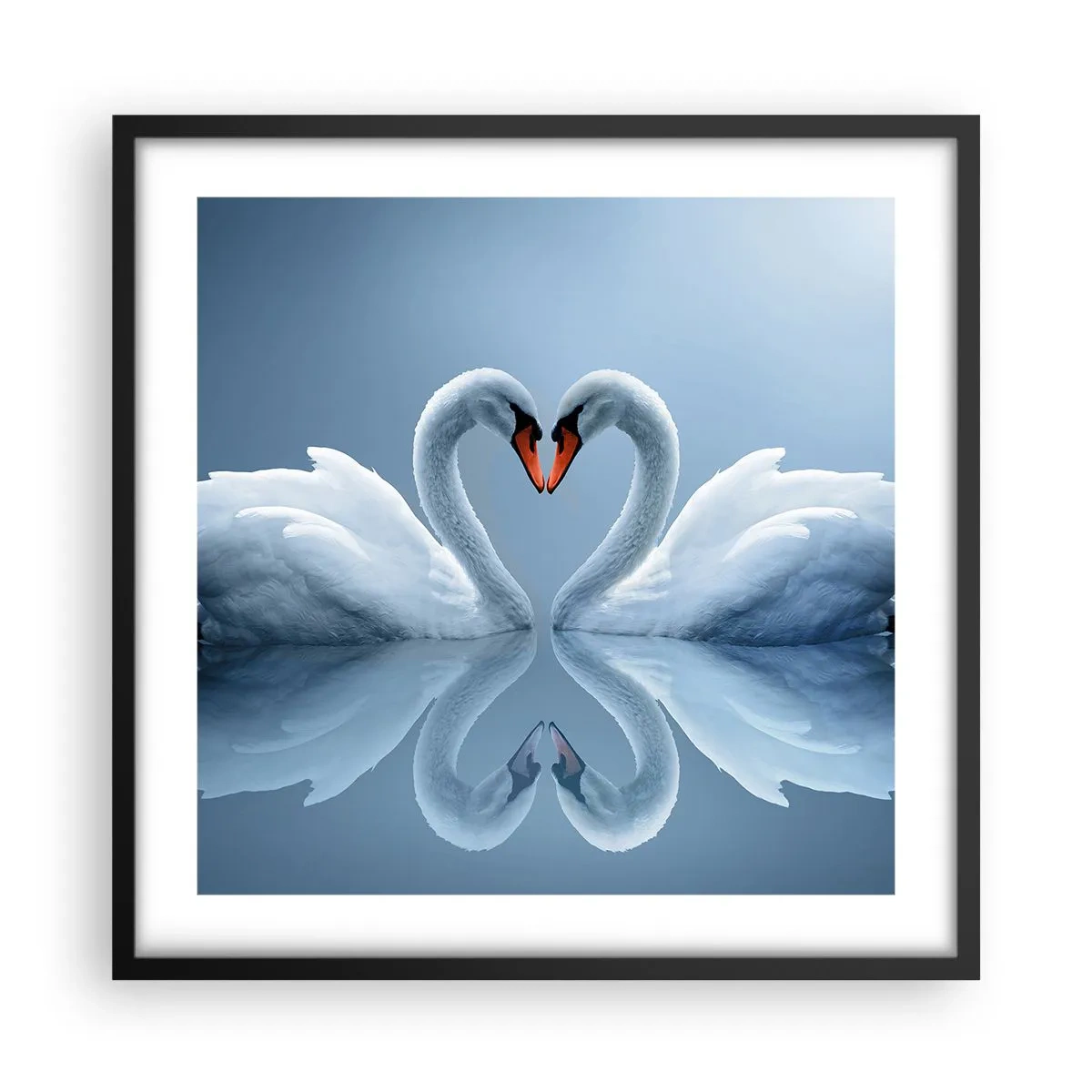 Plakát v černém rámu - Čas na lásku - 50x50 cm