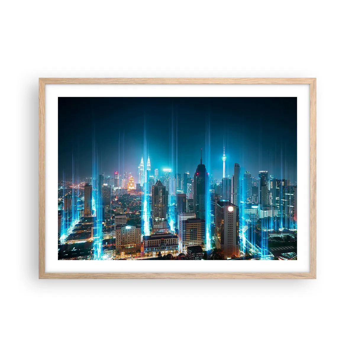 Plakát v rámu světlý dub - Berlinským způsobem do nebe - 70x50 cm