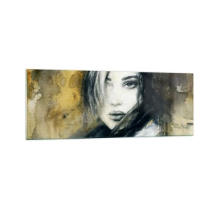 Obraz na skle - více nevinná nebo smyslná? - 140x50 cm