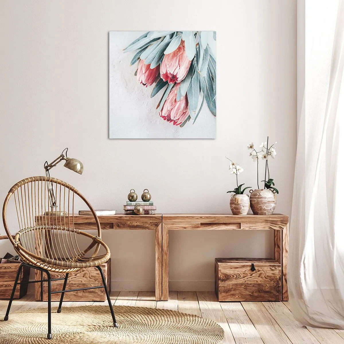 Obraz na plátně - Zahanbené svou vlastní krásou - 70x70 cm