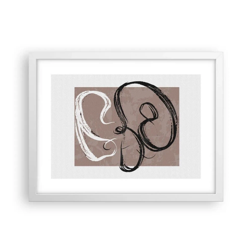 Plakát v bílém rámu - Kompozice – hledání úplnosti - 40x30 cm