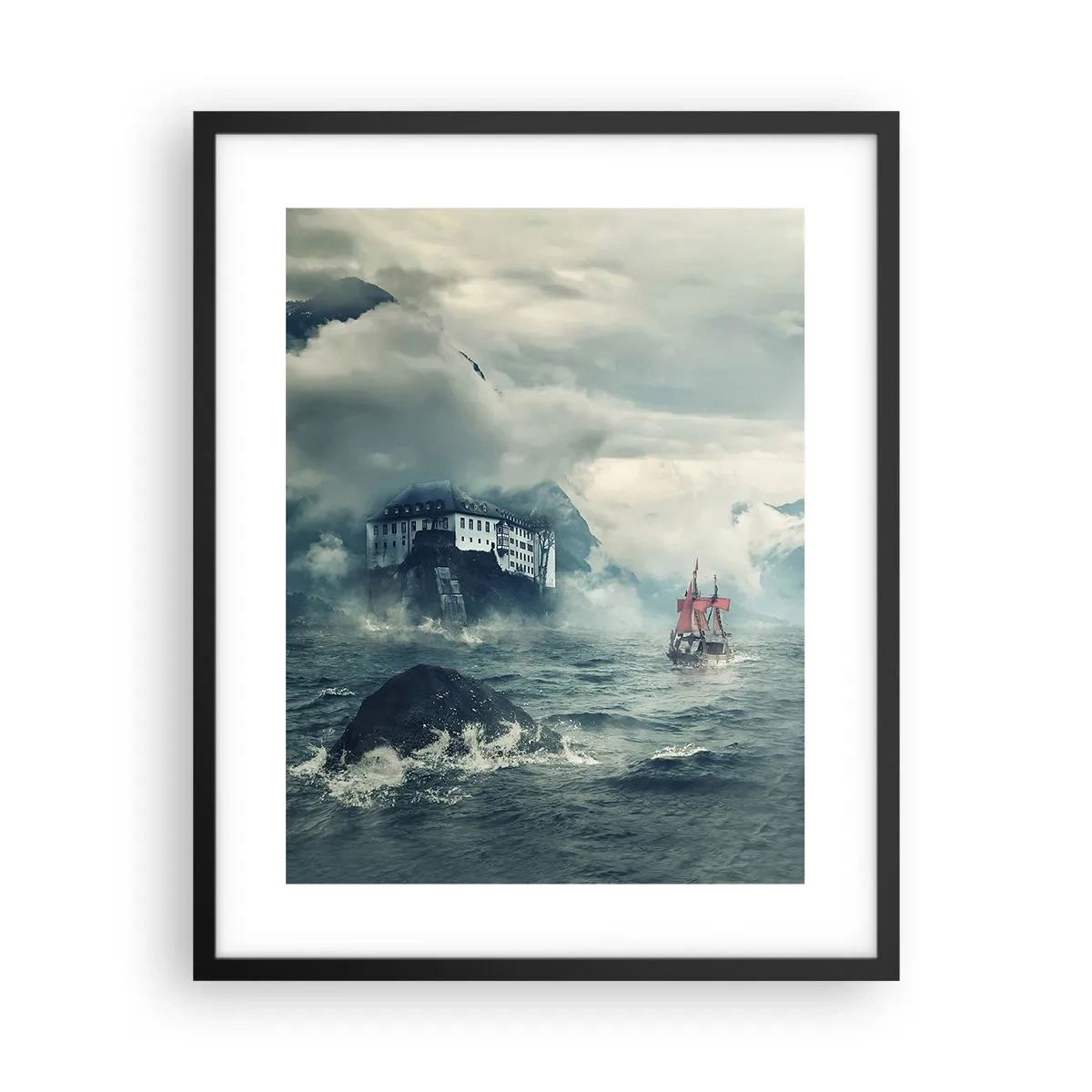 Plakát v černém rámu - V kouzelných vodách - 40x50 cm