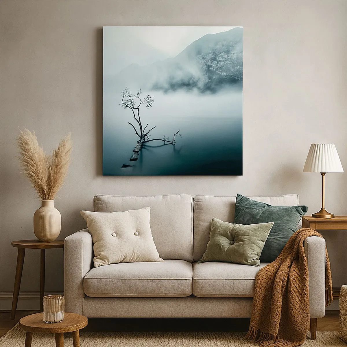 Obraz na plátně - Z vody a mlhy - 30x30 cm
