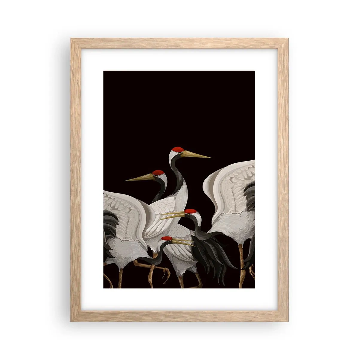 Plakát v rámu světlý dub - Ptačí záležitosti - 30x40 cm