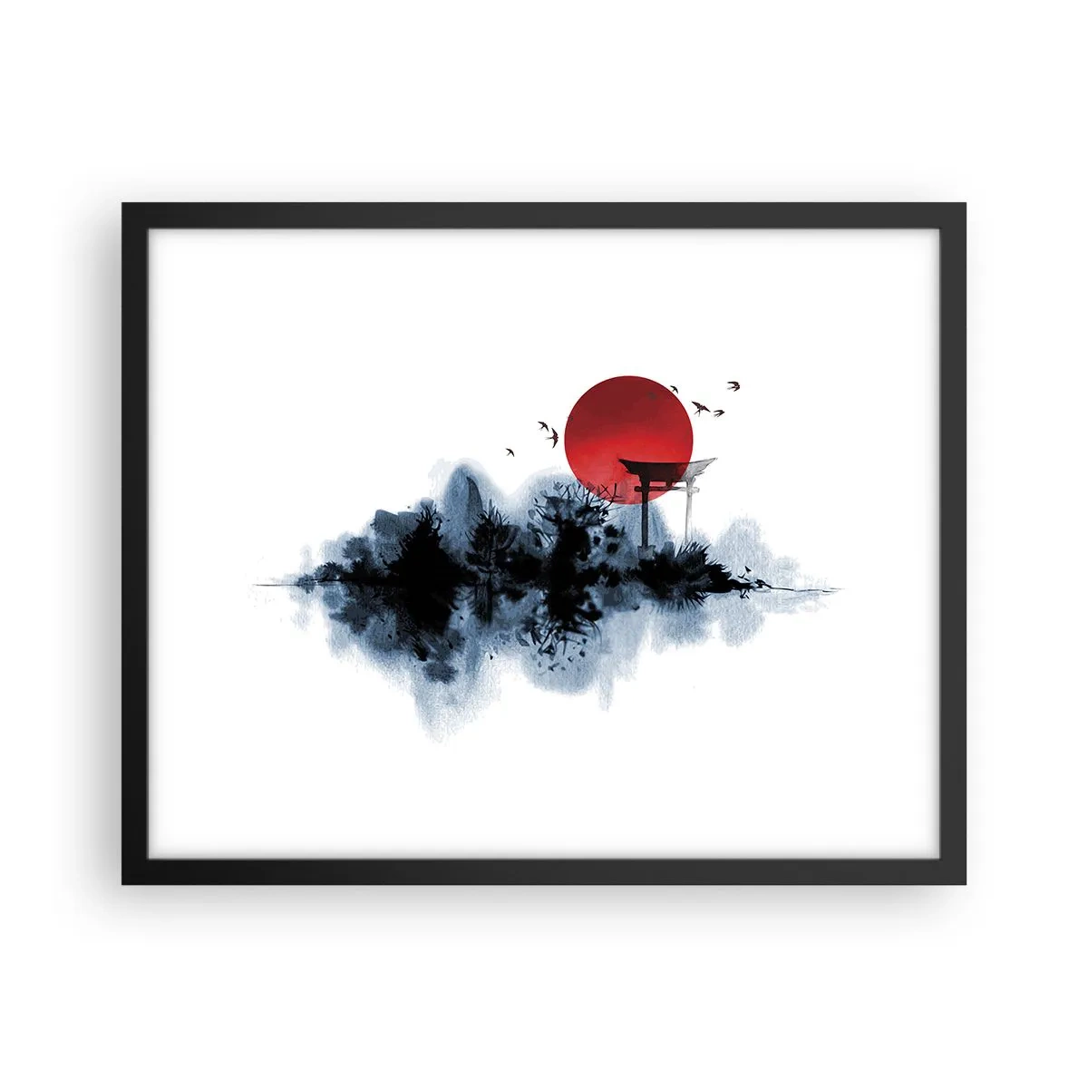 Plakát v černém rámu - Japonský pohled - 50x40 cm