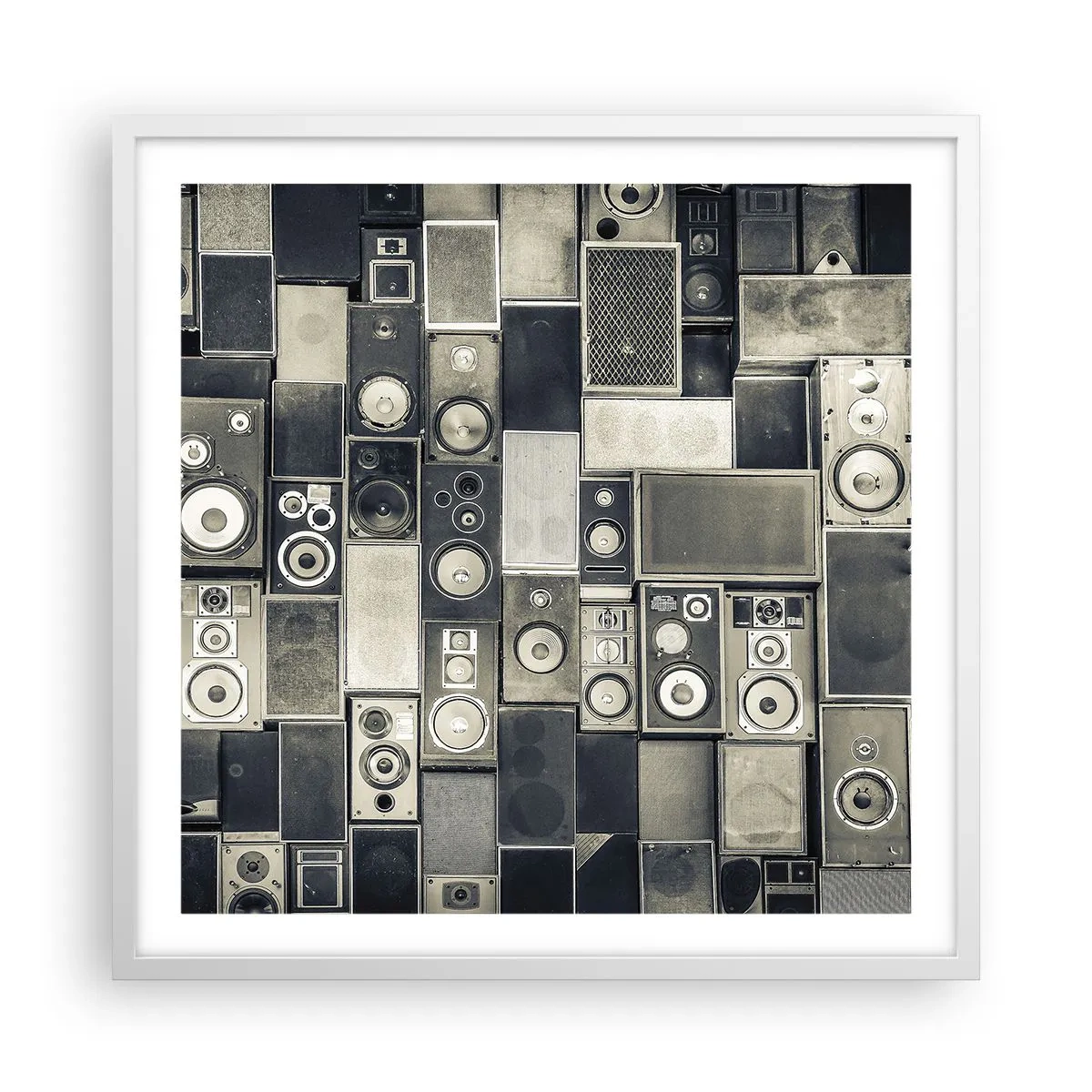 Plakát v bílém rámu - A vše je v pořádku - 60x60 cm