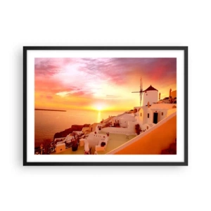 Plakát v černém rámu - Rozplynout se v bílé a zlaté - 70x50 cm