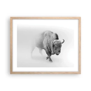 Plakát v rámu světlý dub - Král prérie - 50x40 cm