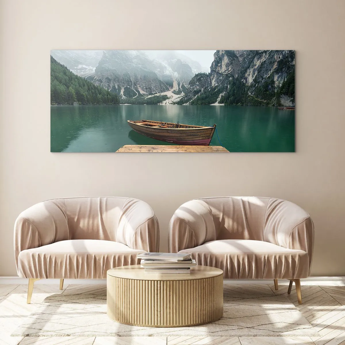 Obraz na skle - „Hrdé skály vepředu“ - 100x40 cm