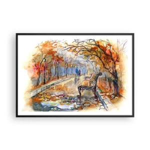 Plakát v černém rámu - Společně putovat podzimem - 100x70 cm