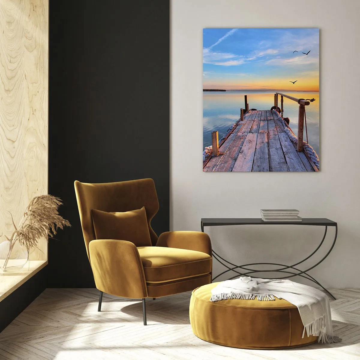 Obraz na skle - Jít před sebe směrem ke slunci - 50x70 cm