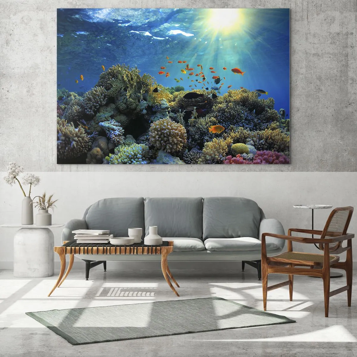 Obraz na skle - Podvodní poklady - 100x70 cm