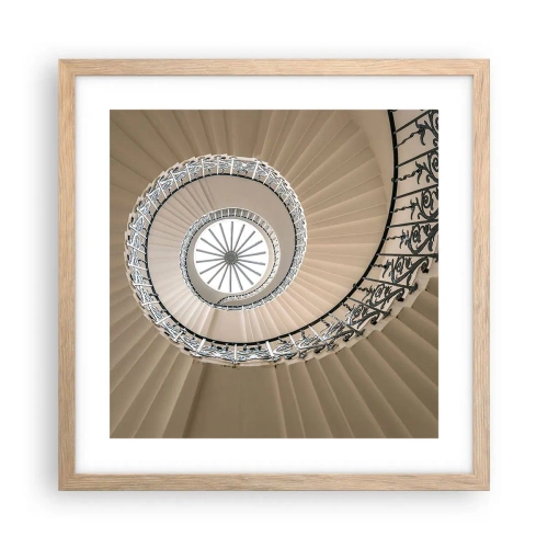 Plakát v rámu světlý dub - Uvnitř mušle - 40x40 cm