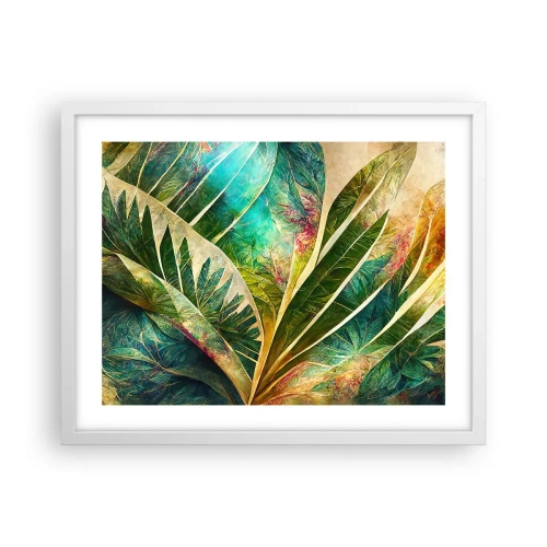 Plakát v bílém rámu - Barvy tropů - 50x40 cm