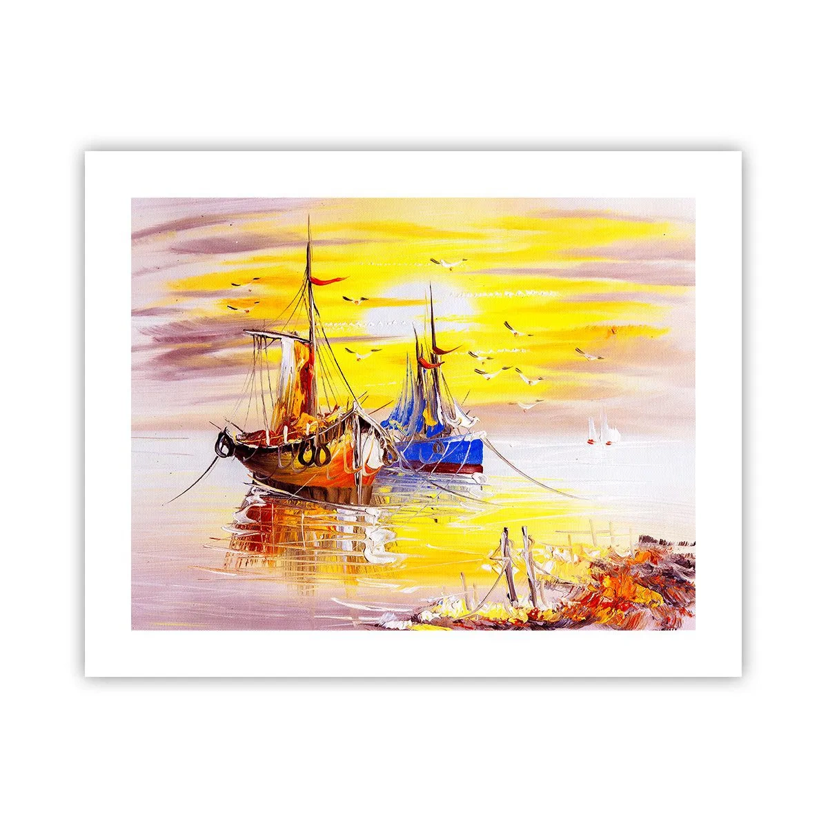 Plakát - Zasloužený odpočinek v přístavu - 50x40 cm