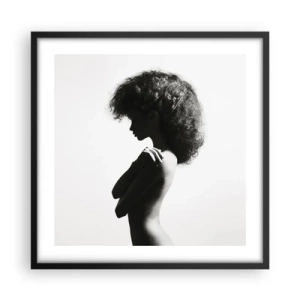 Plakát v černém rámu - Jako květina na štíhlém stonku - 50x50 cm