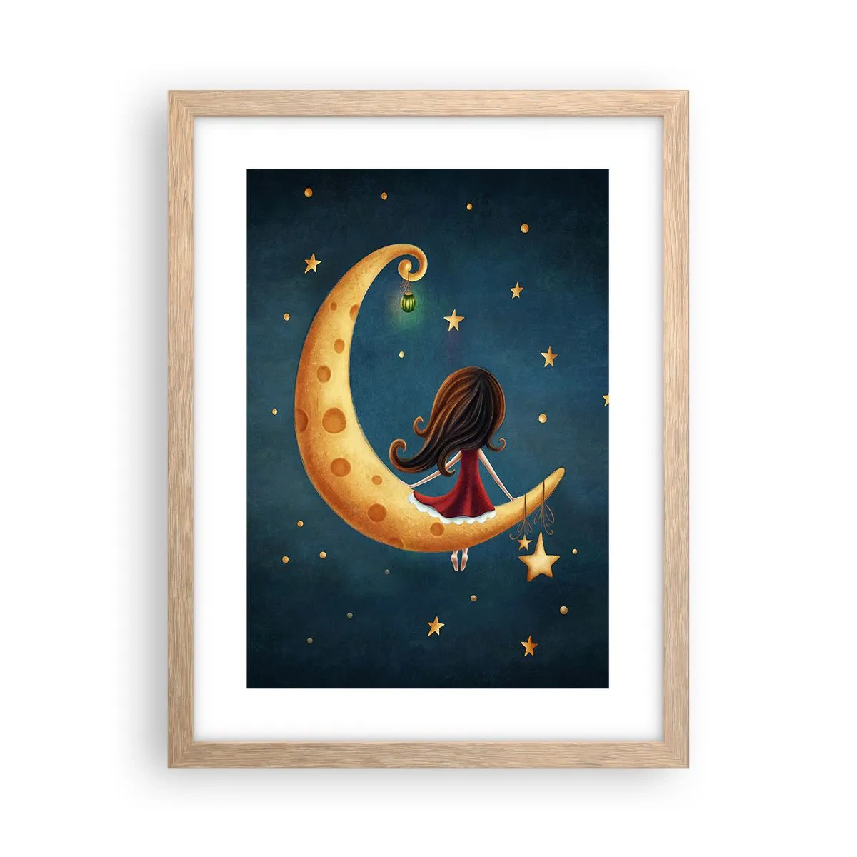 Plakát v rámu světlý dub - Kdysi dávno… - 30x40 cm