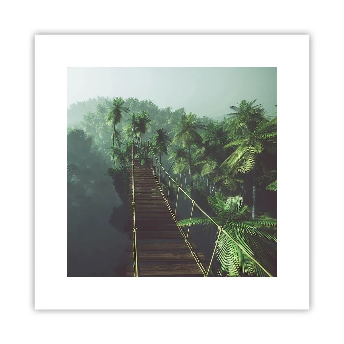 Plakát - U vodopádu zeleně - 30x30 cm