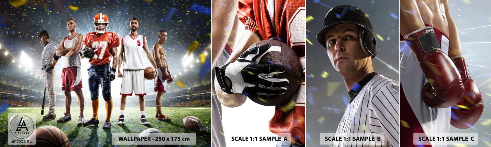 Vzor Fototapety Samolepicí Deluxe Sticker - Gladiátoři arén - Sport, Sportovec, Fotbal - 100x30 cm